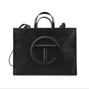 Large Telfar Black Shopping Bag